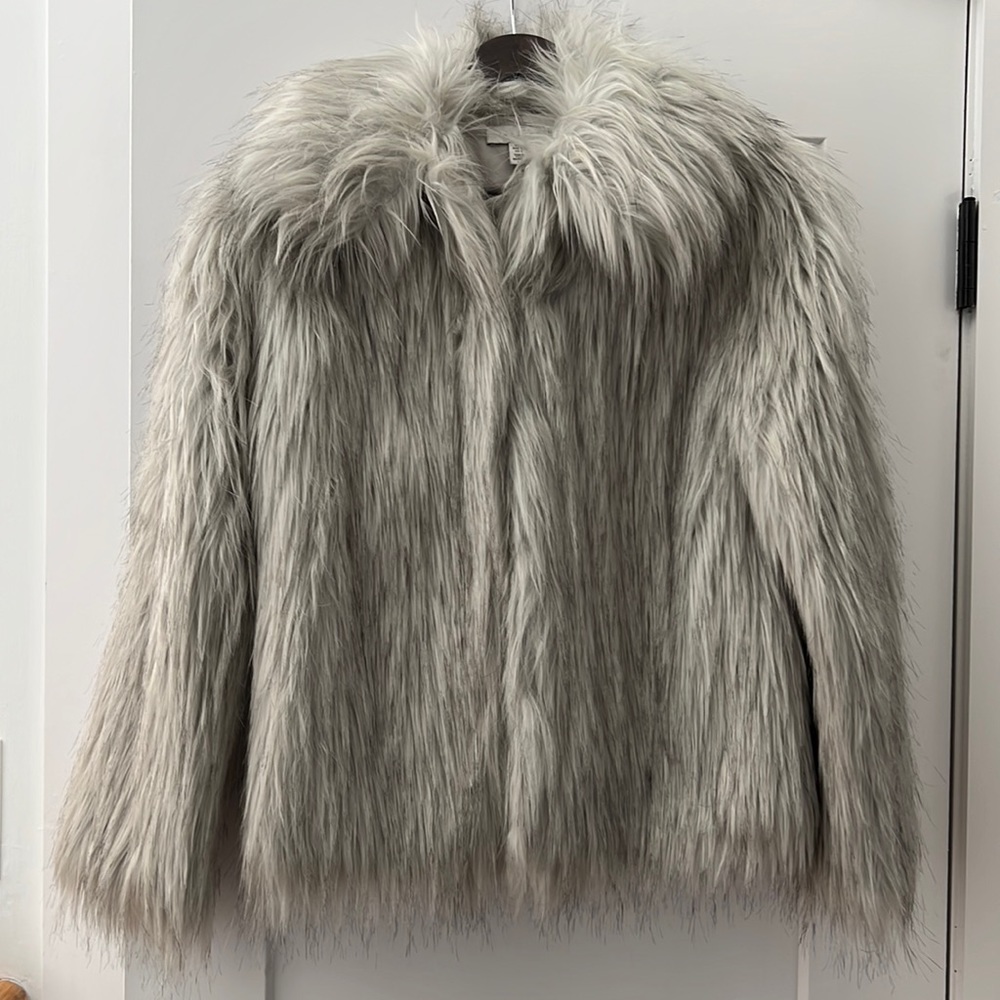 Faux fur gray jacket